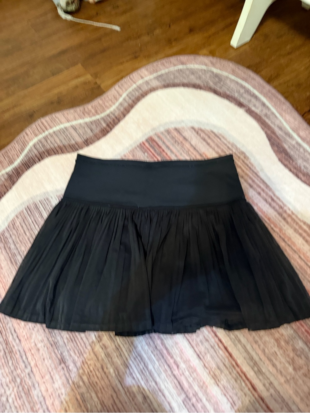 Athleta Black Pleated Mini Skirt
